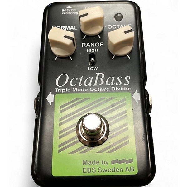 Used EBS Octabass Blue Label Triple Mode Bass Octave Divider Effect Pedal