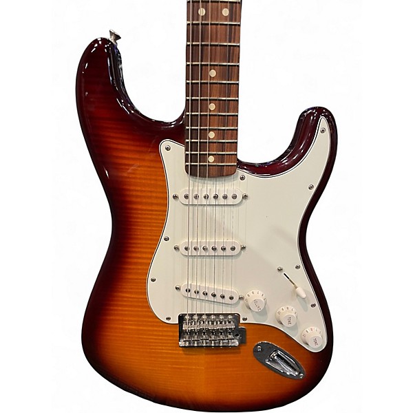 Used 2017 Fender Standard Stratocaster Plus Top Tobacco Sunburst Solid Body Electric Guitar