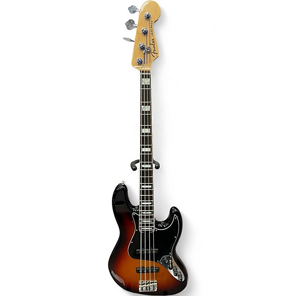 Used 2016 Fender American Elite Jazz Bass 3 Color Sunburst Electric Bass Guitar
