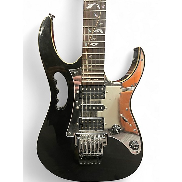 Used Ibanez JEM77VBK Black Solid Body Electric Guitar