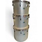Vintage 1970s Ludwig 9 Piece Octoplus Gray Sparkle Drum Kit