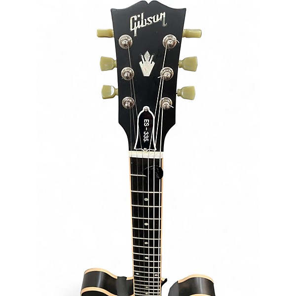 Used Gibson ES335 Left Handed Satin Black Hollow Body Electric Guitar