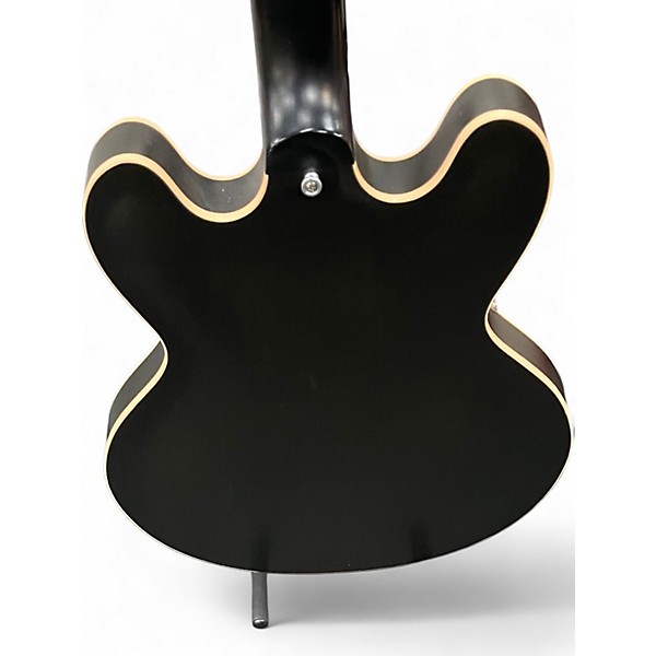 Used Gibson ES335 Left Handed Satin Black Hollow Body Electric Guitar