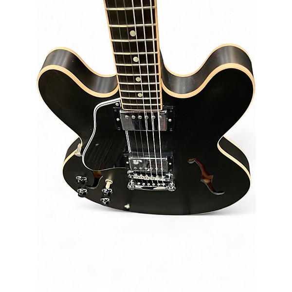 Used Gibson ES335 Left Handed Satin Black Hollow Body Electric Guitar