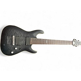 Used Schecter Guitar Research C7 Platnium Trans Black Solid Body Electric Guitar