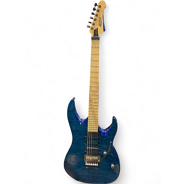 Used Mitchell HD400 BLUE FLAMETOP Solid Body Electric Guitar