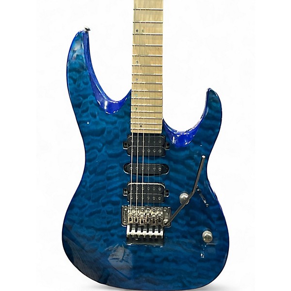 Used Mitchell HD400 BLUE FLAMETOP Solid Body Electric Guitar