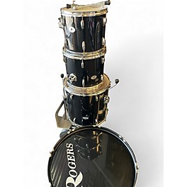 Used Rogers 4 Piece 4 Piece Black Drum Kit