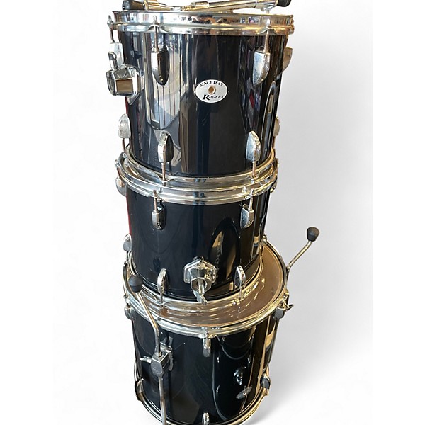 Used Rogers 4 Piece 4 Piece Black Drum Kit