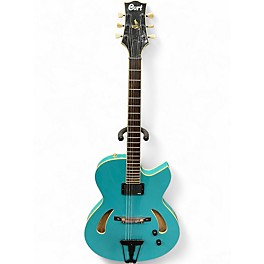 Used Cort J TRIGGS TRG-1 TEAL Hollow Body Electric Guitar