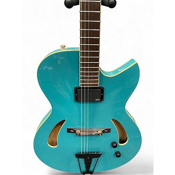 Used Cort J TRIGGS TRG-1 TEAL Hollow Body Electric Guitar