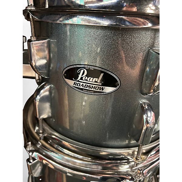 Used Pearl 5 Piece Roadshow Charcoal Metallic Drum Kit
