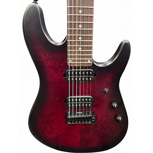 Used Sterling Audio Jason Richardson Cutlass 7 Red Scarlet Burst Satin Solid Body Electric Guitar
