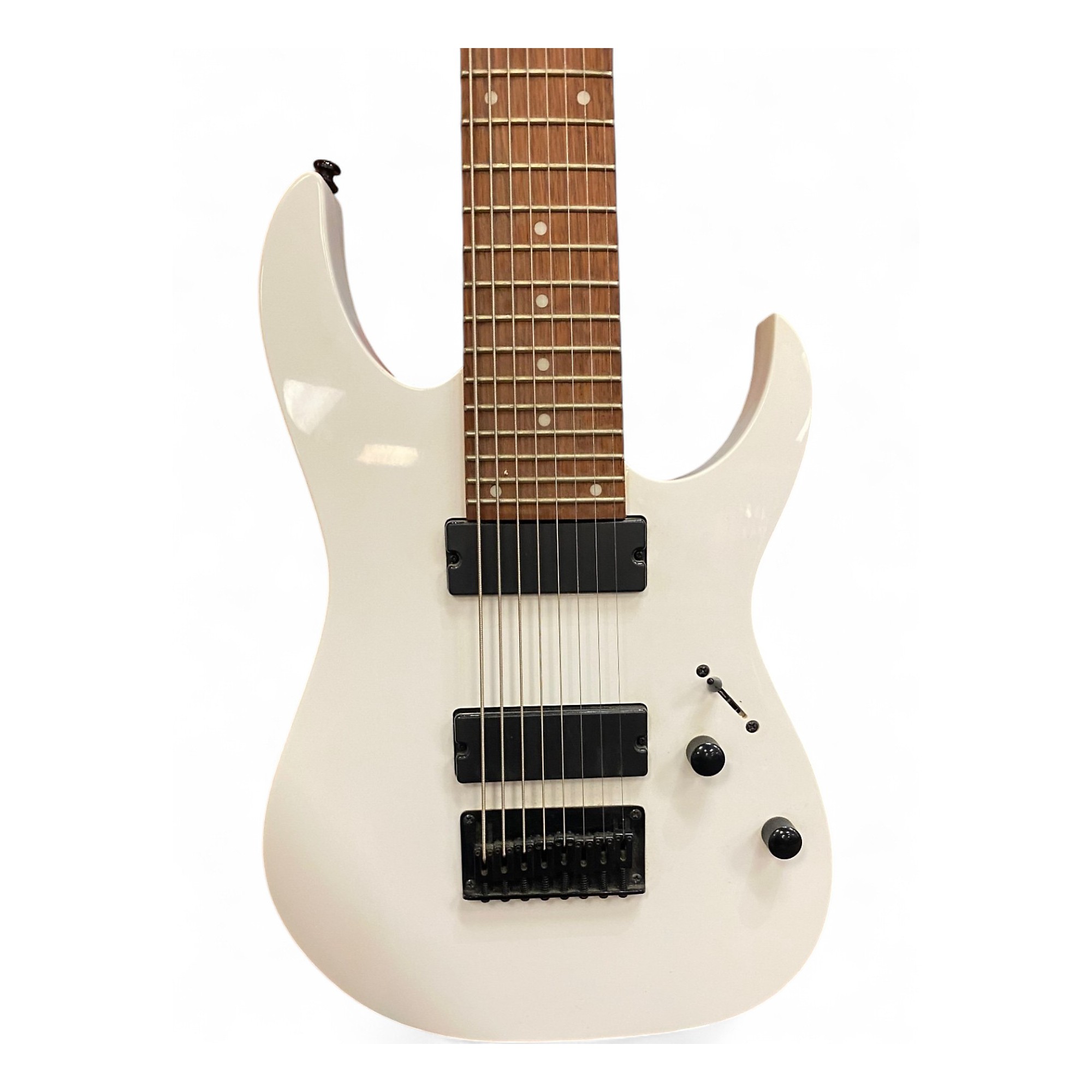 Used Ibanez RG8 8 String White Solid Body Electric Guitar