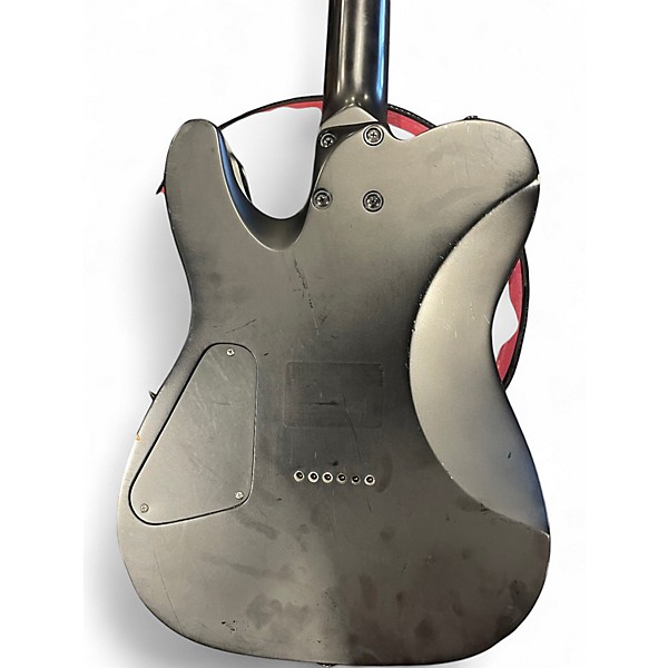 Used Schecter Guitar Research Machine Gun Kelly PT Black With Hot Pink Lines Solid Body Electric Guitar