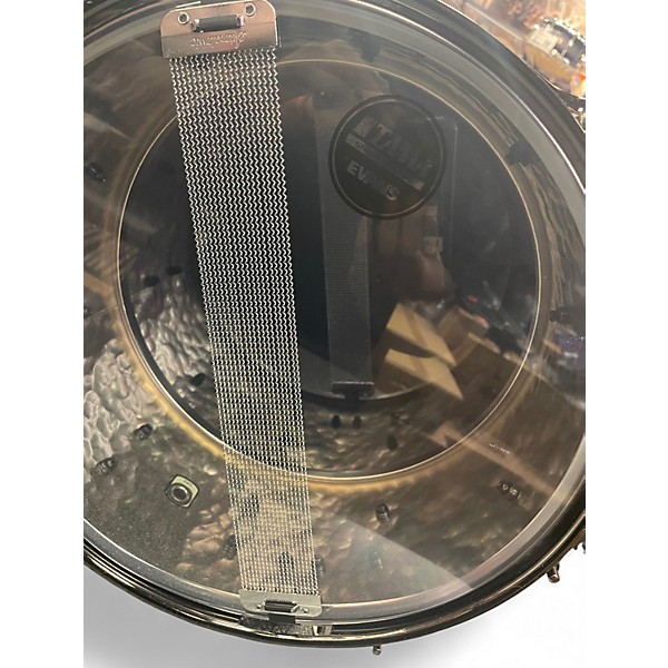 Used TAMA 14in SLP expressive hammered snare Black and Silver Drum