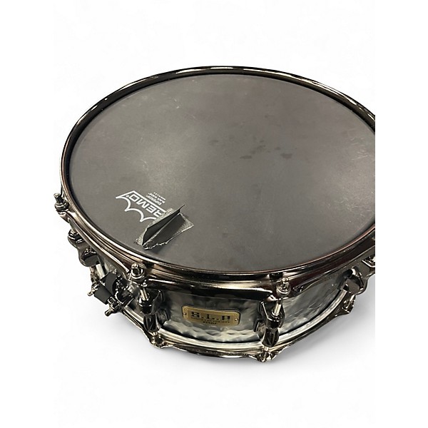 Used TAMA 14in SLP expressive hammered snare Black and Silver Drum