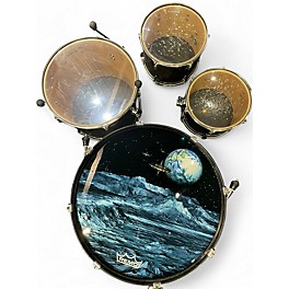 Used Ludwig 4 Piece Accent CS Black Drum Kit