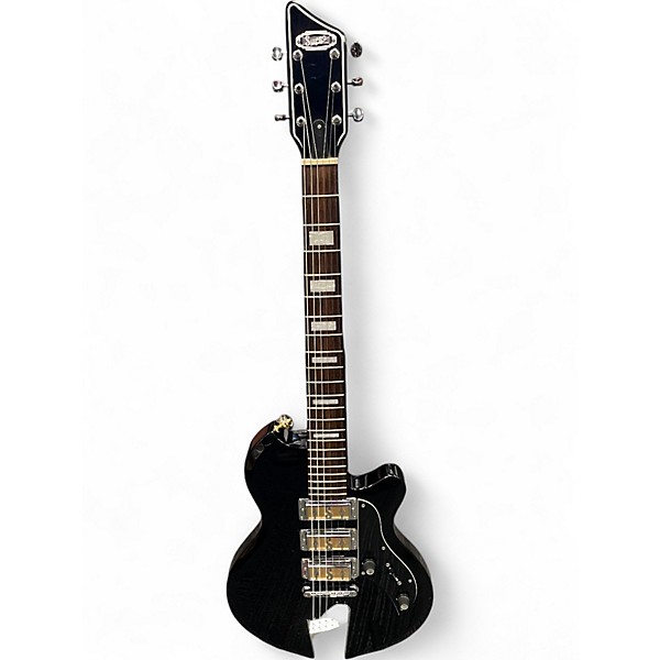 Used Supro 2030BM Hampton Black Solid Body Electric Guitar
