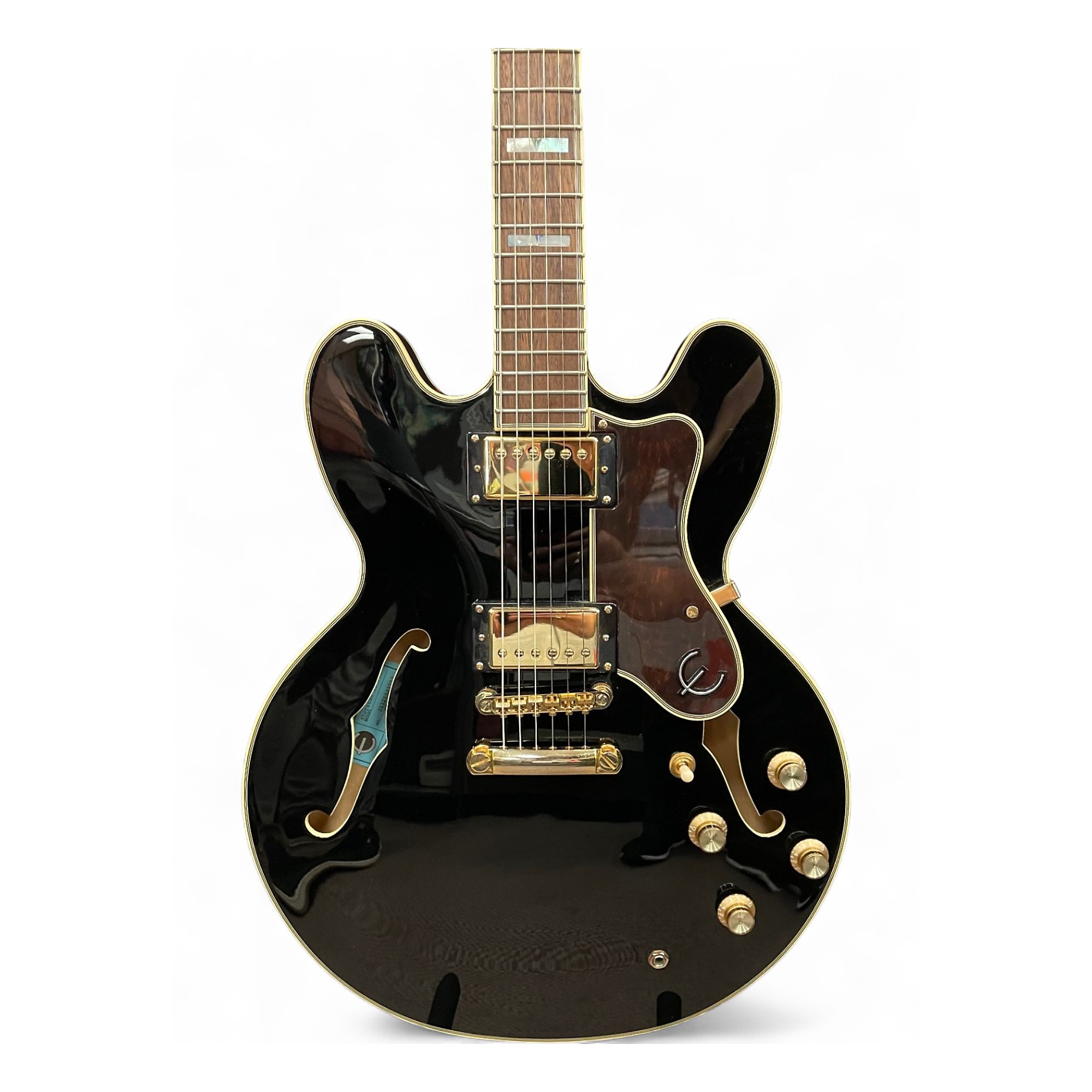 Used Epiphone Sheraton II Black Hollow Body Electric Guitar