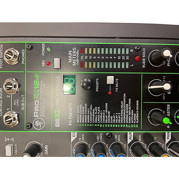 Used Mackie Profx12v3 Unpowered Mixer