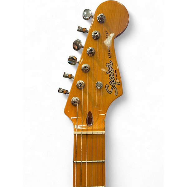 Used Squier Standard Stratocaster BLACK Solid Body Electric Guitar