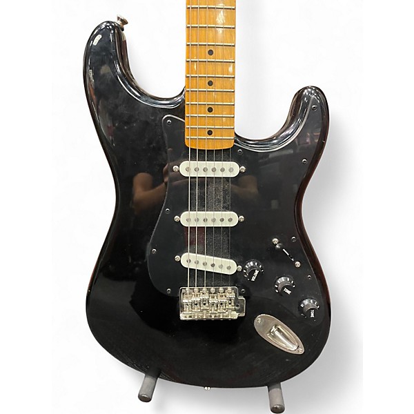 Used Squier Standard Stratocaster BLACK Solid Body Electric Guitar