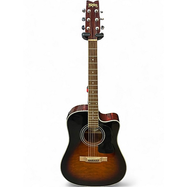 Used Washburn D10CEQ 2 Color Sunburst Acoustic Electric Guitar