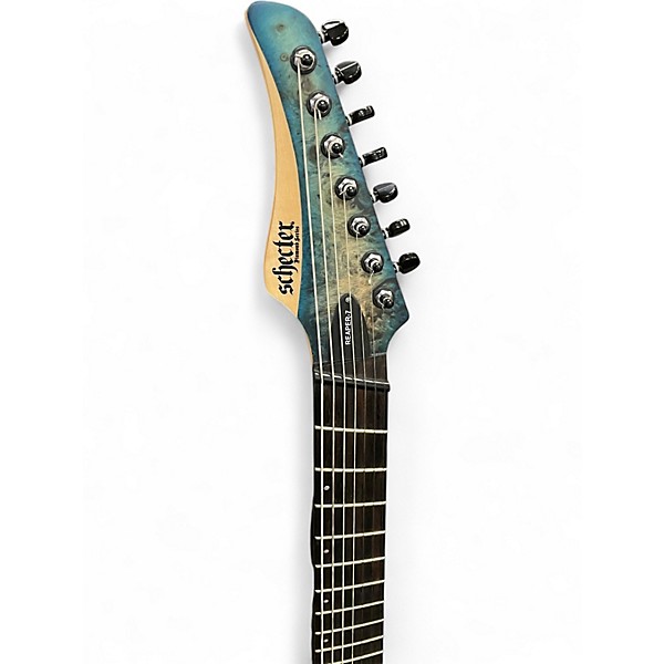 Used Schecter reaper 7 skyburst Solid Body Electric Guitar
