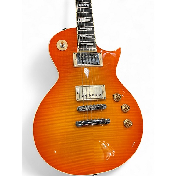 Used ESP E-II Eclipse Orange Solid Body Electric Guitar