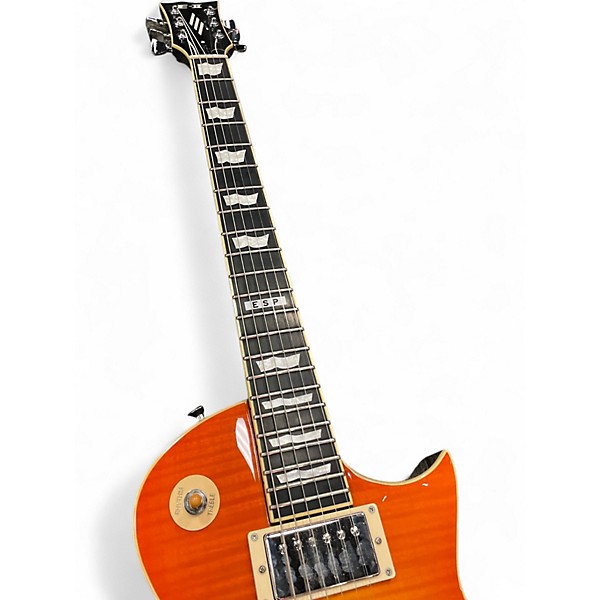 Used ESP E-II Eclipse Orange Solid Body Electric Guitar