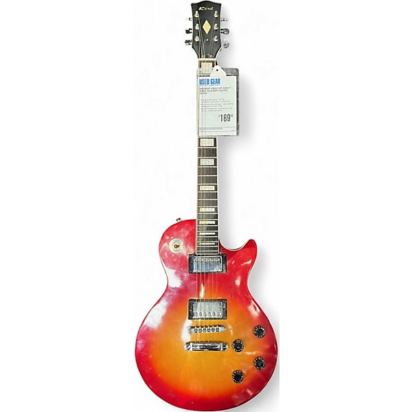 Used Kent Single Cut cherry burst Solid Body Electric Guitar