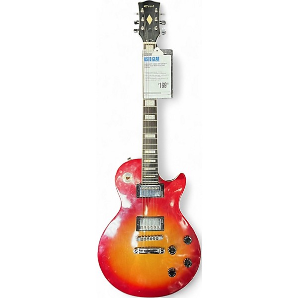 Used Kent Single Cut cherry burst Solid Body Electric Guitar