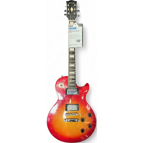Used Kent Single Cut cherry burst Solid Body Electric Guitar