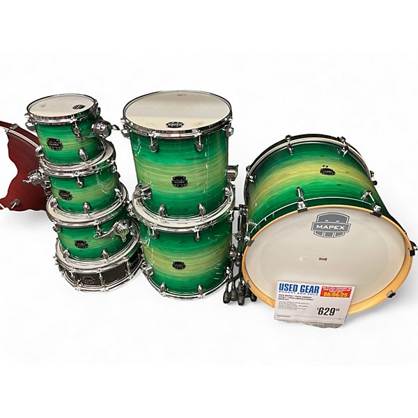 Used Mapex 7 Piece ARMORY SERIES 7 PIECE EMERALD BURST Drum Kit
