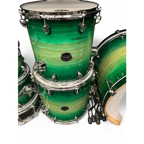 Used Mapex 7 Piece ARMORY SERIES 7 PIECE EMERALD BURST Drum Kit