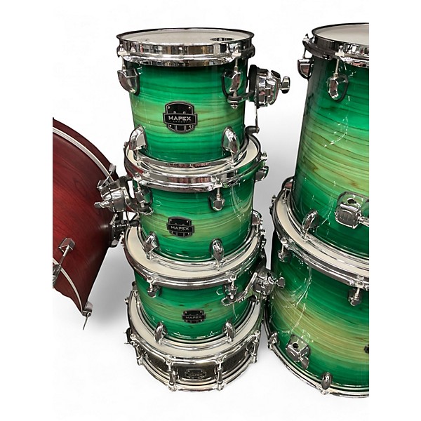 Used Mapex 7 Piece ARMORY SERIES 7 PIECE EMERALD BURST Drum Kit