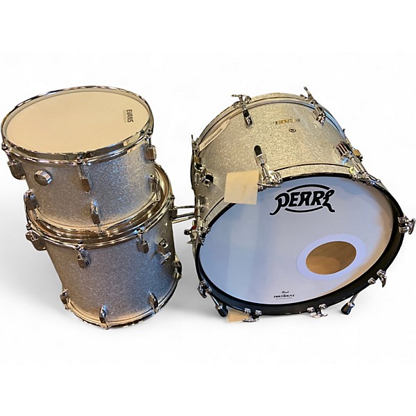 Used Pearl 3 Piece PRESIDENT SERIES Silver Sparkle Drum Kit