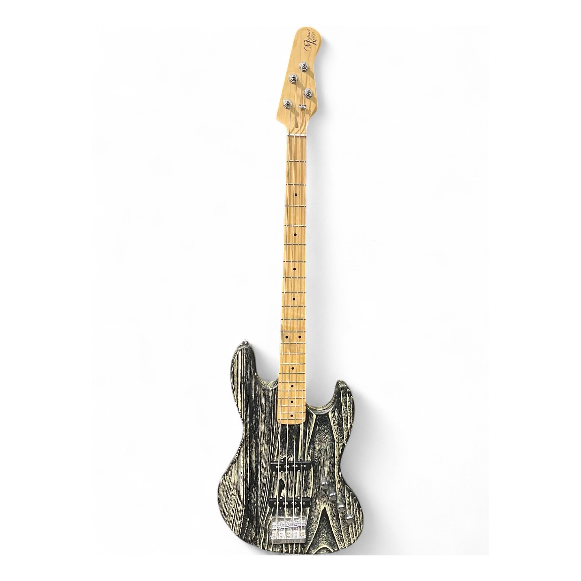Used Michael Kelly ELEMENT 4 Black and White Electric Bass Guitar