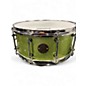 Used ddrum 14in Dios Series Maple Snare Green Sparkle Drum