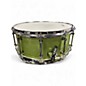 Used ddrum 14in Dios Series Maple Snare Green Sparkle Drum