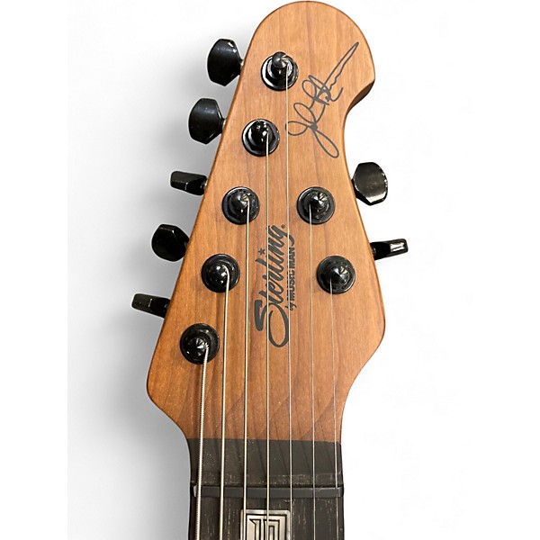 Used Sterling by Music Man JP157DQM 7-STRING Blue Solid Body Electric Guitar