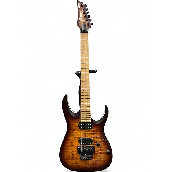 Used Ibanez RGAR42MFMT Brown Sunburst Solid Body Electric Guitar