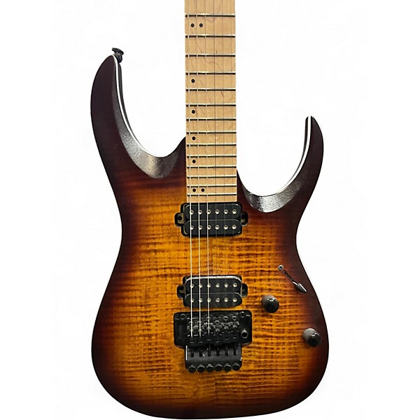 Used Ibanez RGAR42MFMT Brown Sunburst Solid Body Electric Guitar