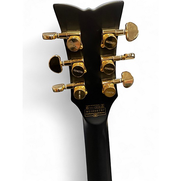 Used Schecter Guitar Research Solo Custom II Satin Black Solid Body Electric Guitar