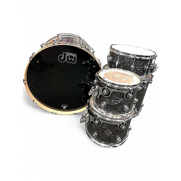 Used DW 5 Piece Performance Series Black Diamond Drum Kit
