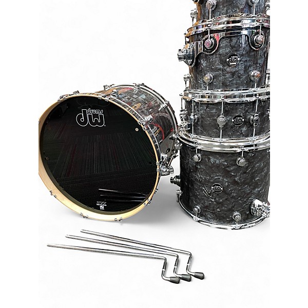 Used DW 5 Piece Performance Series Black Diamond Drum Kit