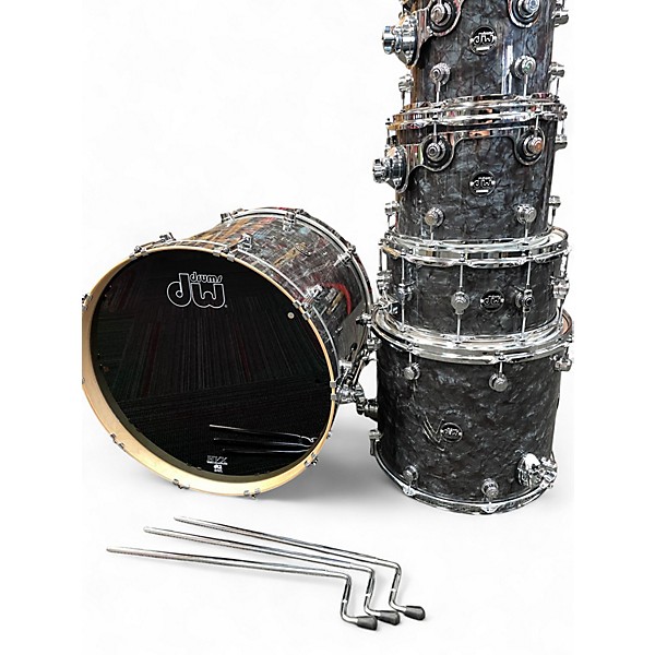 Used DW 5 Piece Performance Series Black Diamond Drum Kit