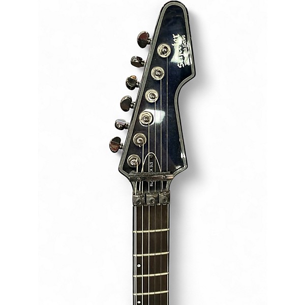Used Schecter Guitar Research DIAMOND BLACKJACK SRS FRS INDIGO Solid Body Electric Guitar