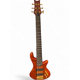 Used Schecter Guitar Research Stiletto Studio 6 String Walnut Electric Bass Guitar